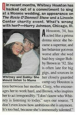 Houston, Whitney / She Should Listen to Mama | Magazine Article | February 1998