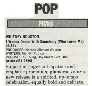 Houston, Whitney / I Wanna Dance with Somebody (Who Loves Me) | Magazine Review | May 1987