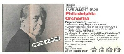 Ormandy, Eugene / Tchaikovsky: Symphony No. 5 in E Minor | October 1975