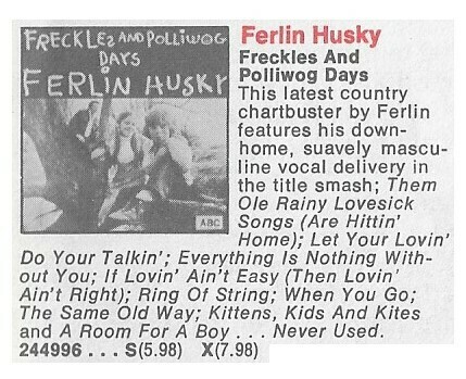 Husky, Ferlin / Freckles and Polliwog Days | October 1975