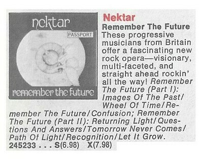 Nektar / Remember the Future | October 1975