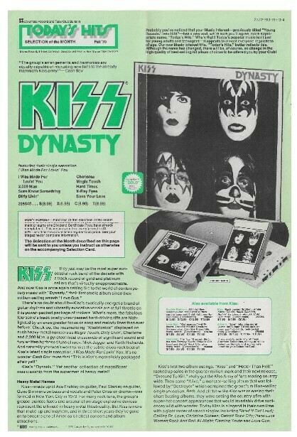 Kiss / Dynasty | Magazine Ad | Fall 1979