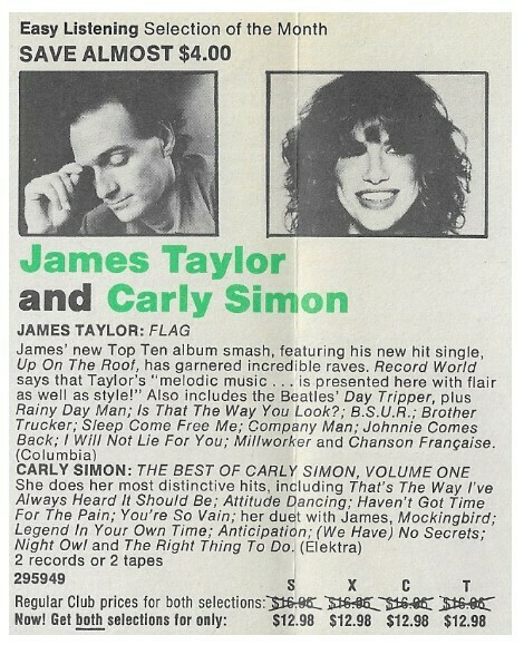 Taylor, James / Flag | Magazine Ad | Fall 1979 | with Carly Simon