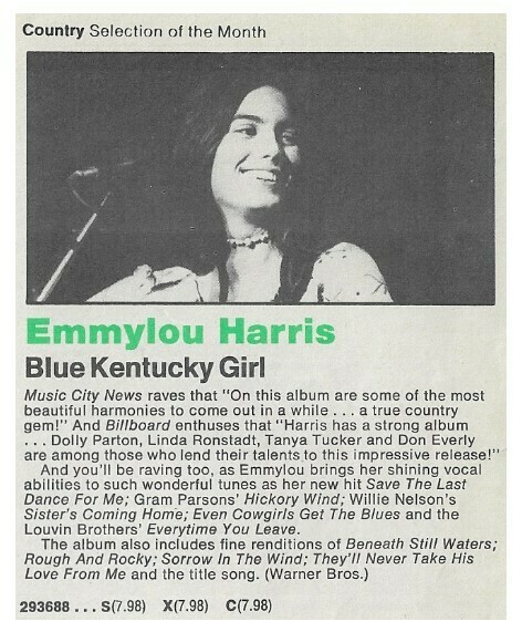 Harris, Emmylou / Blue Kentucky Girl | Magazine Ad | Fall 1979