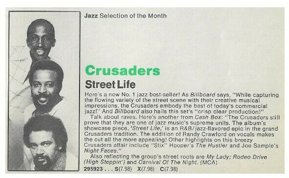 Crusaders, The / Street Life | Magazine Ad | Fall 1979
