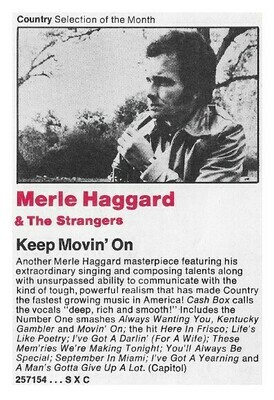 Haggard, Merle / Keep Movin&#39; On | Magazine Ad | October 1975