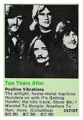 Ten Years After / Positive Vibrations | Magazine Ad | 1974