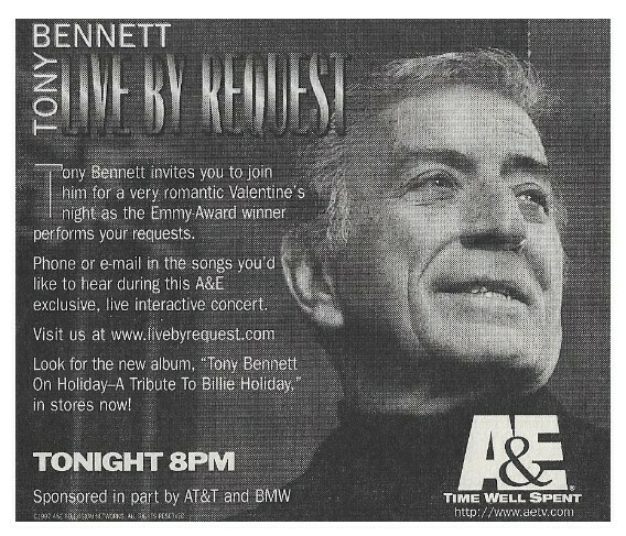 Bennett, Tony / Live By Request | Magazine Ad | February 1997