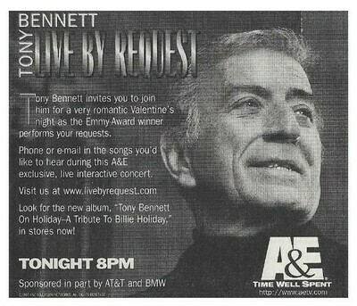 Bennett, Tony / Live By Request | Magazine Ad | February 1997