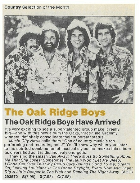 Oak Ridge Boys / Have Arrived | Magazine Ad | August 1979