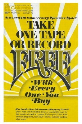 Columbia Record + Tape Club / 24th Anniversary Summer Sale | Summer 1979