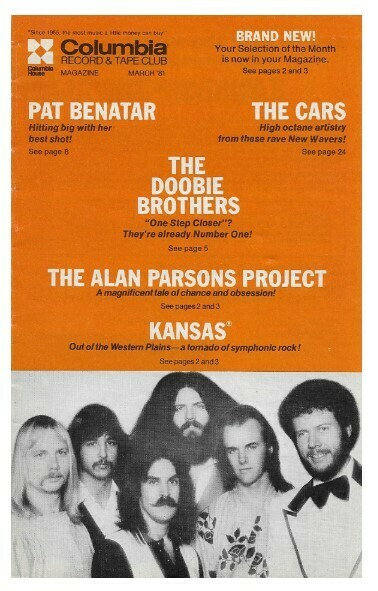 Columbia Record + Tape Club / Kansas | March 1981