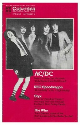 Columbia Record + Tape Club / AC/DC | September 1981