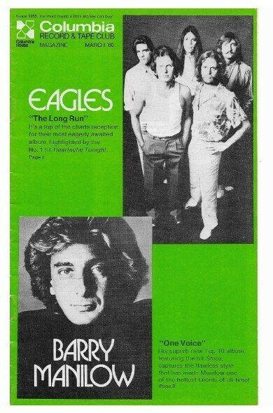 Columbia Record + Tape Club / Eagles - Barry Manilow | Catalog | March 1980