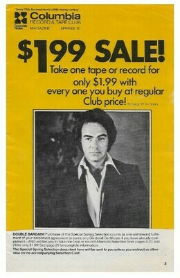 Columbia Record + Tape Club / Neil Diamond | Spring 1981