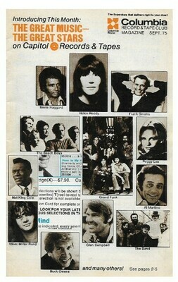 Columbia Record + Tape Club / Capitol Records + Tapes | September 1975