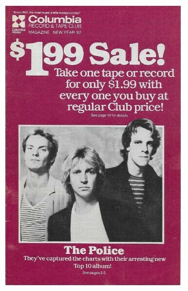 Columbia Record + Tape Club / The Police | New Year 1982