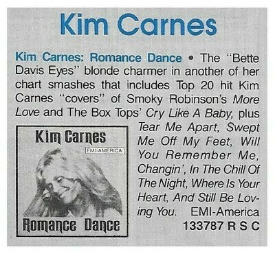 Carnes, Kim / Romance Dance | Magazine Ad | June 1980