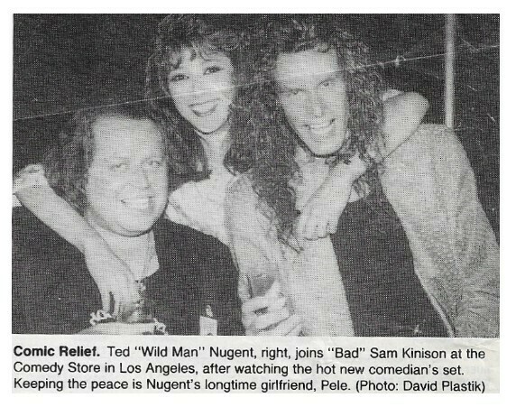 Nugent, Ted / Comic Relief | Magazine Photo | September 1986 | with Sam Kinison and Pele Massa