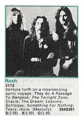 Rush / 2112 | Magazine Ad | April 1976