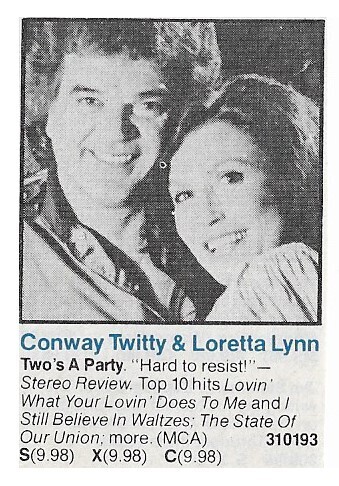 Twitty, Conway (+ Loretta Lynn) / Two&#39;s a Party | Magazine Ad | February 1981