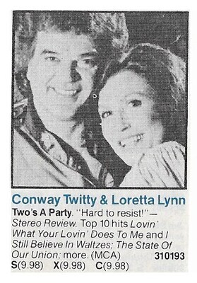 Twitty, Conway (+ Loretta Lynn) / Two&#39;s a Party | Magazine Ad | February 1981