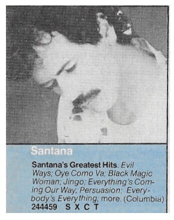 Santana / Santana&#39;s Greatest Hits | Magazine Ad | July 1974