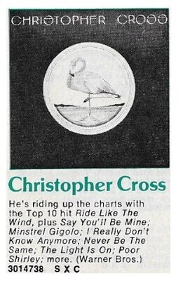 Cross, Christopher / Christopher Cross | Magazine Ad | December 1979