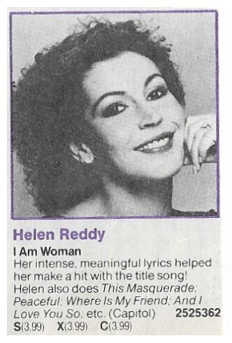 Reddy, Helen / I Am Woman | Magazine Ad | November 1972