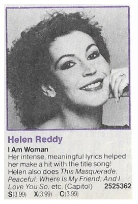 Reddy, Helen / I Am Woman | Magazine Ad | November 1972