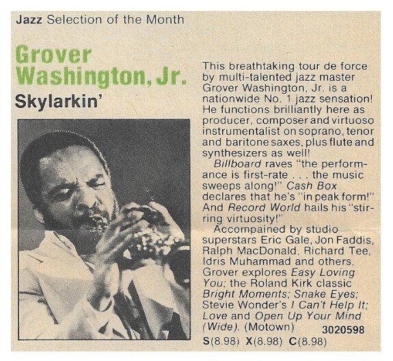 Washington, Grover (Jr.) / Skylarkin&#39; | Magazine Ad | July 1980