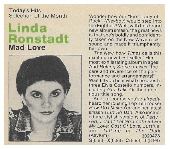 Ronstadt, Linda / Mad Love | Magazine Ad | July 1980
