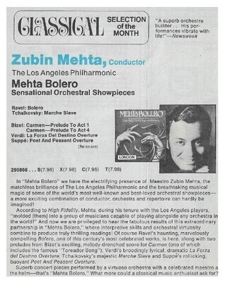 Mehta, Zubin / Mehta Bolero / 1978