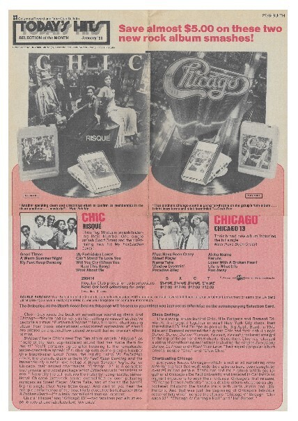 Chic / Risque | Magazine Ad | January 1980 | with Chicago