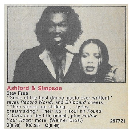 Ashford + Simpson | Stay Free | Magazine Ad | 1979