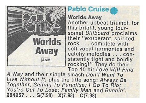 Pablo Cruise / Worlds Away | Magazine Ad | June 1978