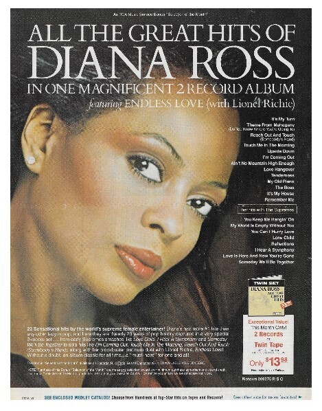Ross, Diana / All the Great Hits | Advertisement | October 1981