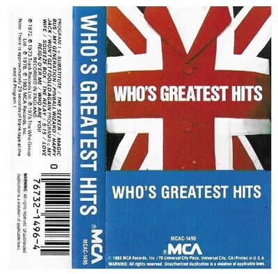 Who, The / Who's Greatest Hits | MCA MCAC-1496 | November 1983