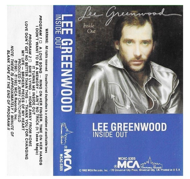 Greenwood, Lee / Inside Out | MCA MCAC-5306 | April 1982