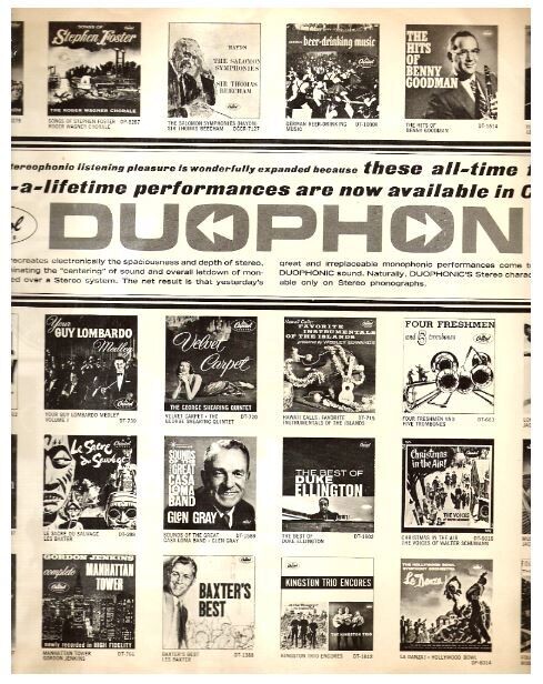 Capitol / These all-time favorite once-in-a-lifetime performances are now available in CAPITOL DUOPHONIC / White with Black and Gray Print (Record Company Inner Sleeve, 12")