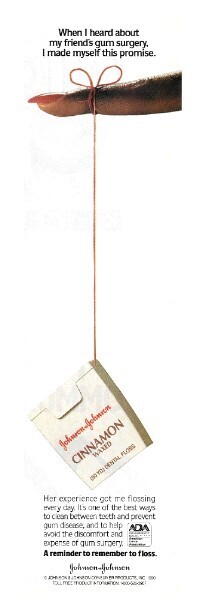 Johnson + Johnson / Cinnamon Waxed Dental Floss (1990)
