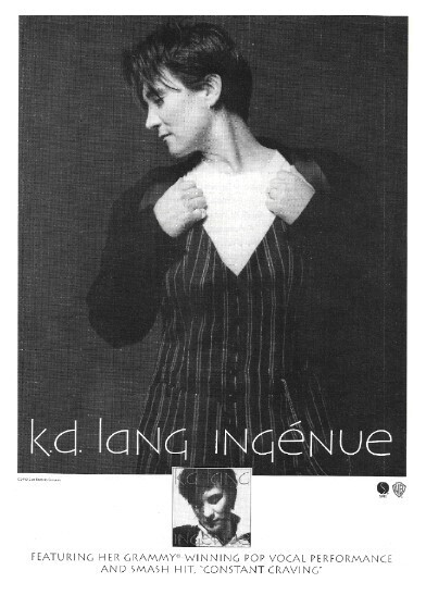 Lang, K.D. / Ingenue | Magazine Ad | 1993