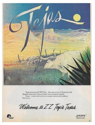 ZZ Top / Tejas | Magazine Ad | March 1977