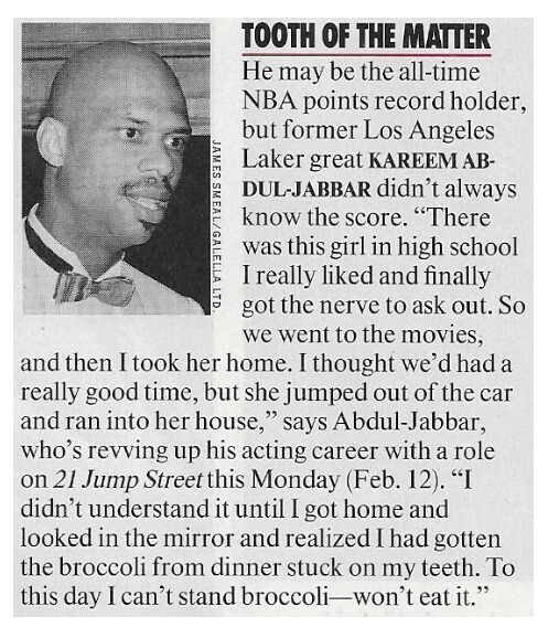 Abdul-Jabbar, Kareem / Tooth of the Matter / 1990