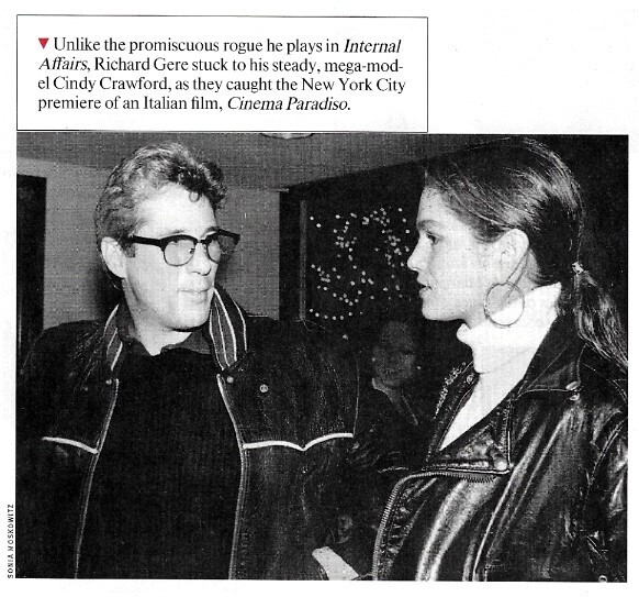 Crawford, Cindy--Richard Gere / At 'Cinema Paradiso' Premiere in New York City / 1990