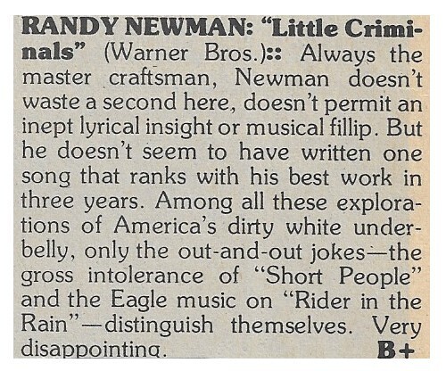 Newman, Randy / Little Criminals / 1977