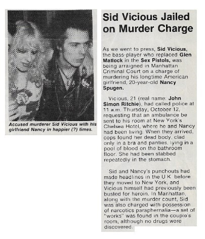Vicious, Sid / Jailed On Murder Charge / 1978