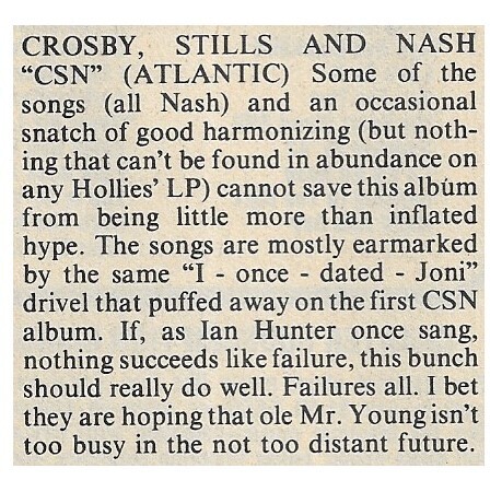 Crosby, Stills + Nash / CSN | Magazine Review | January 1978