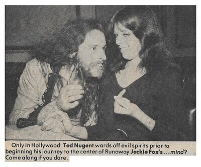 Nugent, Ted / Only in Hollywood | Magazine Photo | March 1977 | with Jackie Fox
