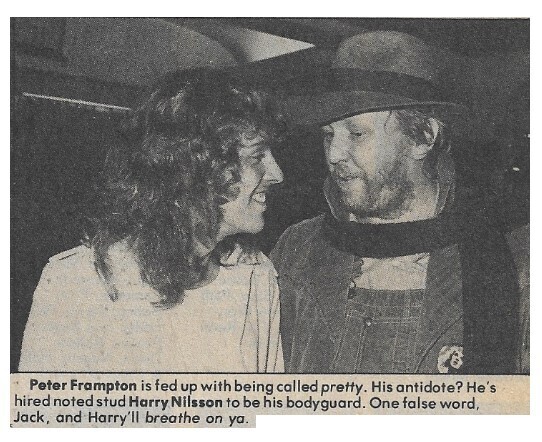 Frampton, Peter / Fed Up with Being Called Pretty | Magazine Photo | March 1977 | with Harry Nilsson